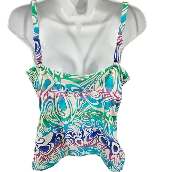 Pursuit 2-piece Multicolor Tankini Top and Bikini Bottom Swimsuit Size 14 - Picture 2 of 10